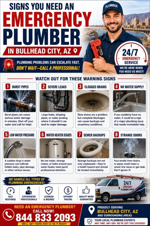Signs You Need an Emergency Plumber in Bullhead City, AZ