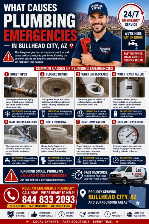 What Causes Plumbing Emergencies in Bullhead City AZ